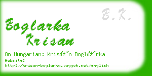 boglarka krisan business card